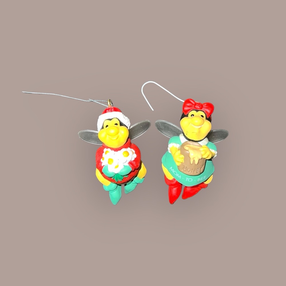 1993 Hallmark Mom & Dad To Bee Christmas Ornaments